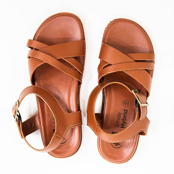 Kamik Strappy Brown Leather "Sadie" Sandal, size 8 - Picture 2 of 4